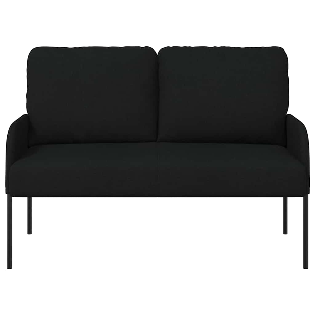vidaXL Kanapy z poduszką 110cm Czarny sklejka