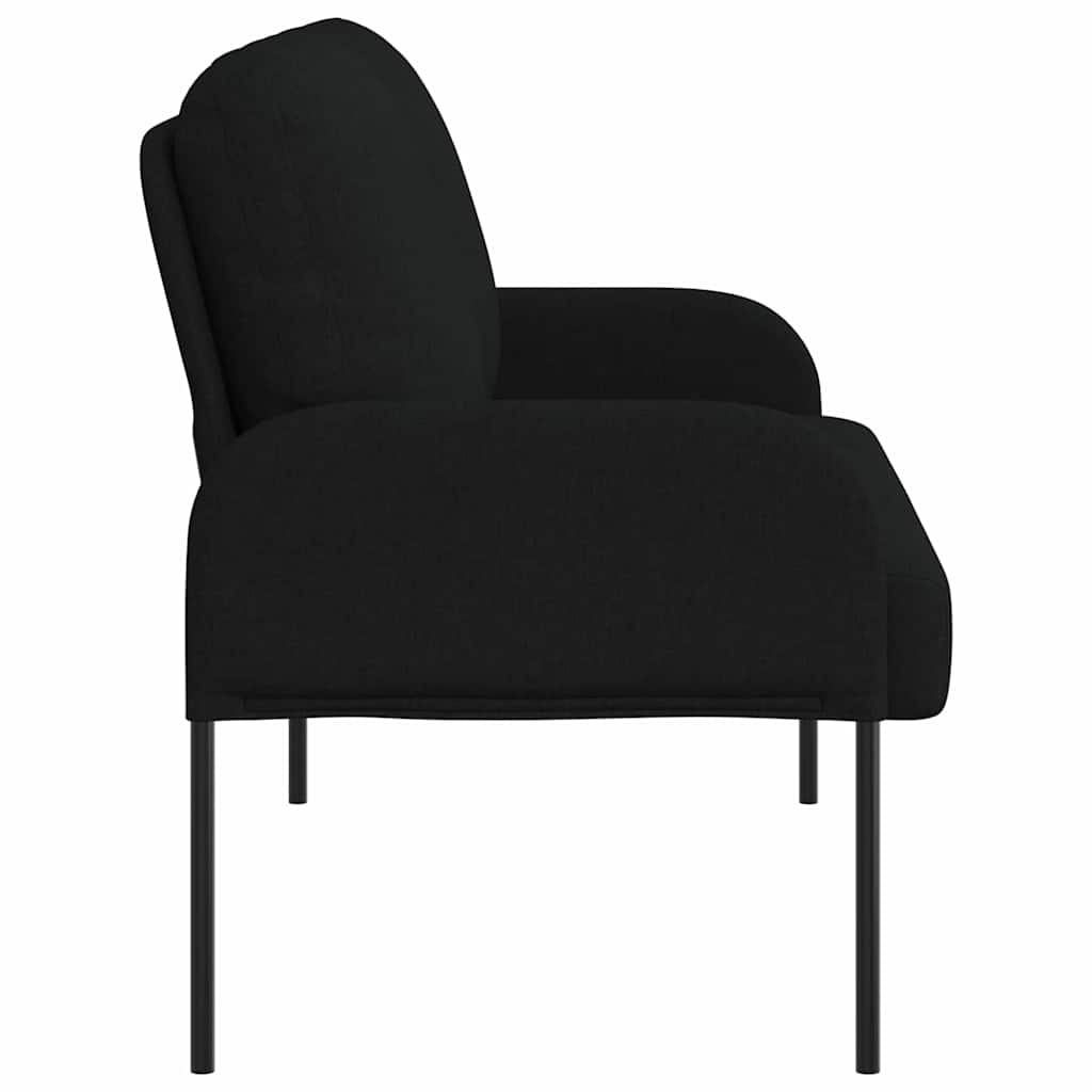 vidaXL Kanapy z poduszką 110cm Czarny sklejka