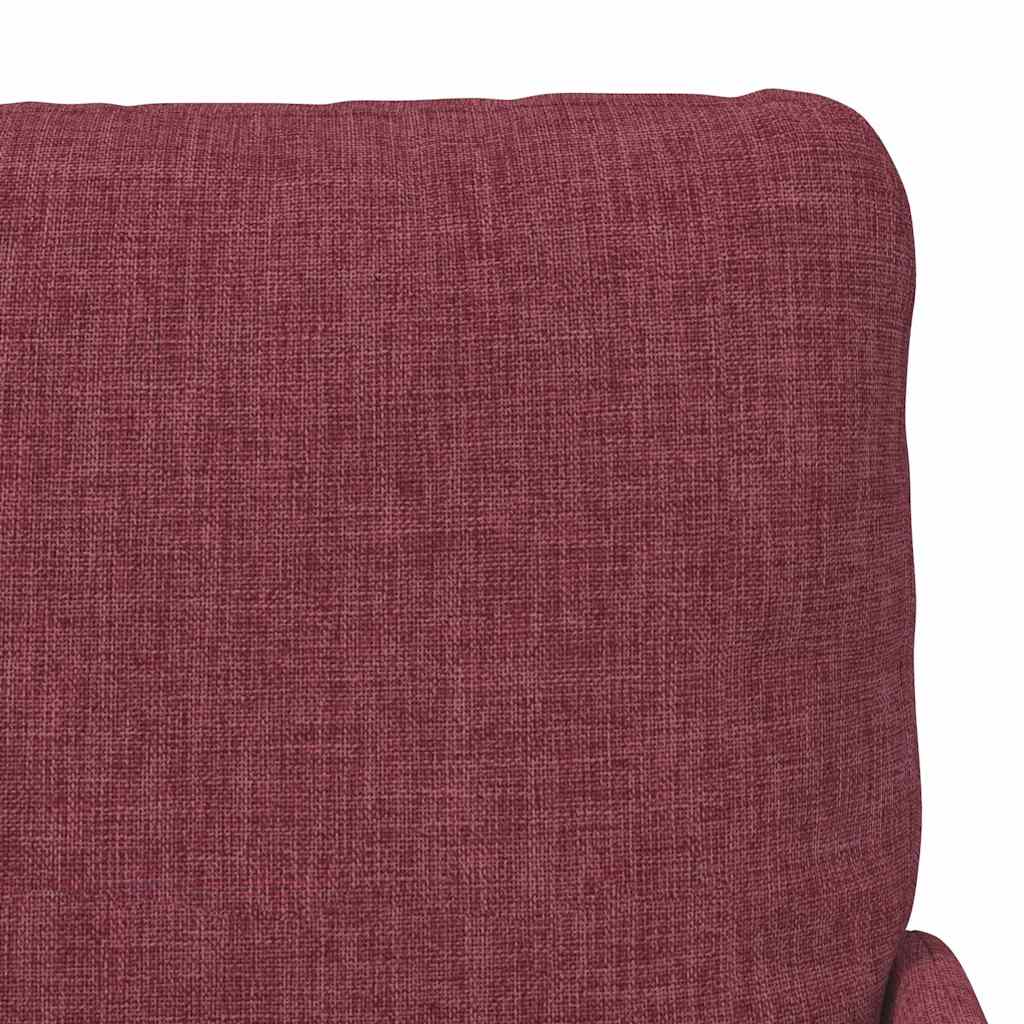 vidaXL Kanapy z poduszką 110cm Czerwone wino sklejka