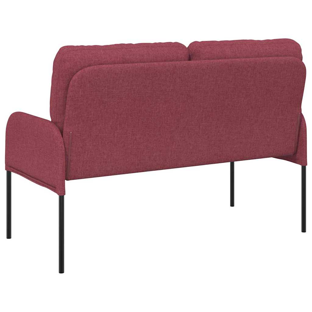 vidaXL Kanapy z poduszką 110cm Czerwone wino sklejka