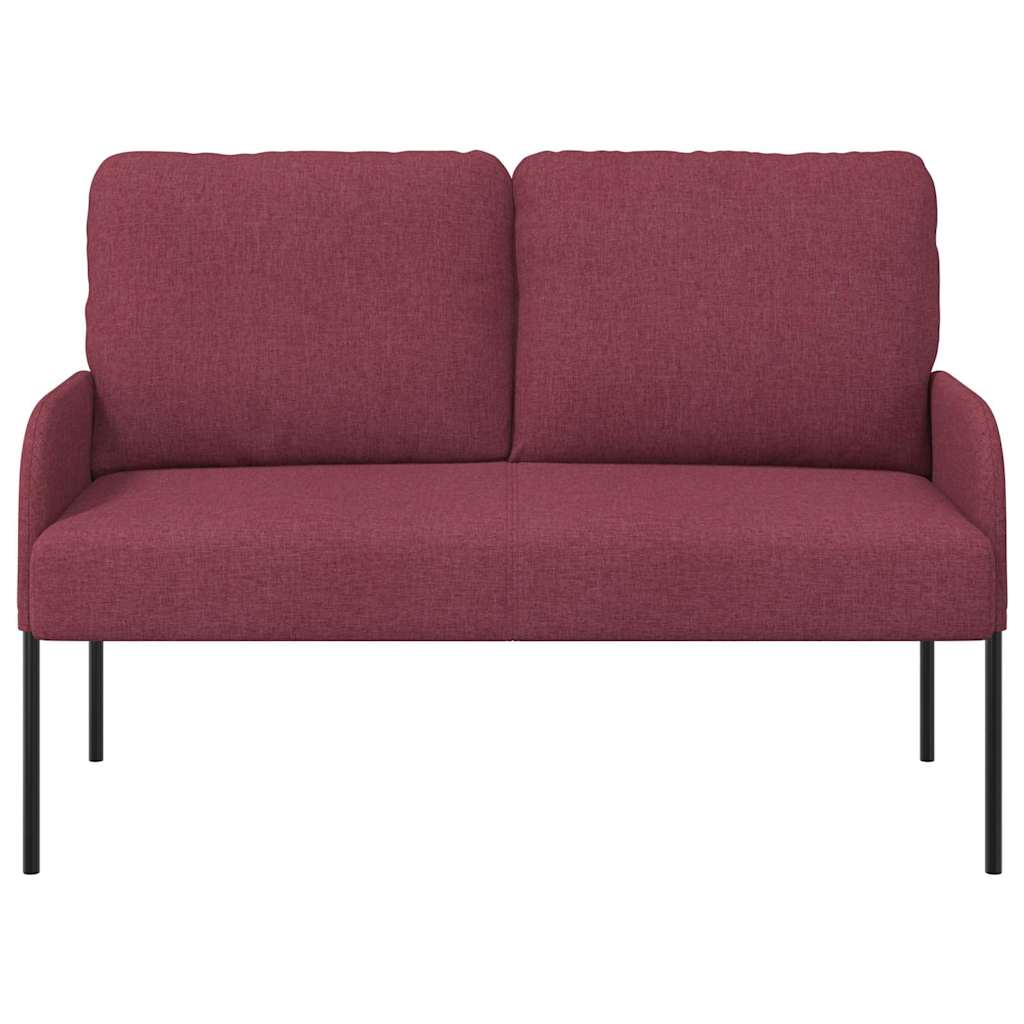 vidaXL Kanapy z poduszką 110cm Czerwone wino sklejka