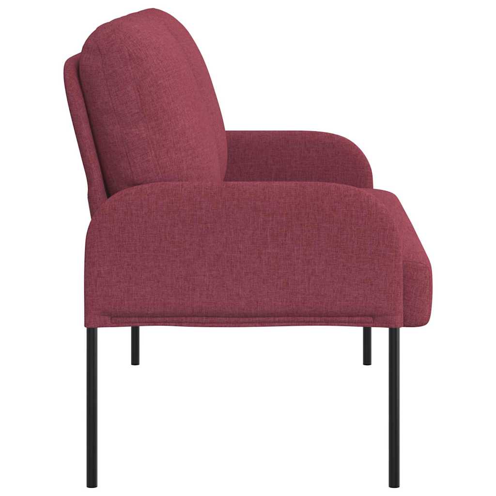 vidaXL Kanapy z poduszką 110cm Czerwone wino sklejka