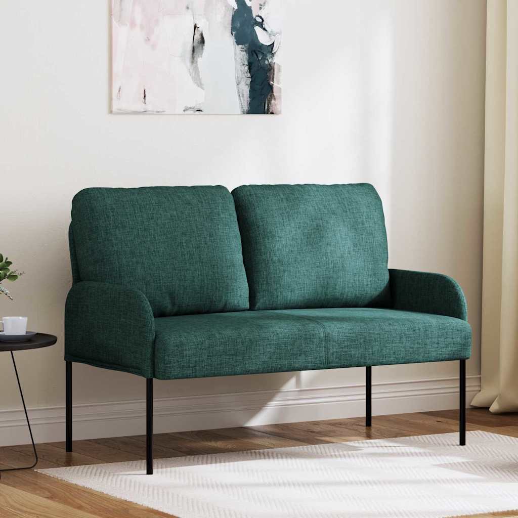 vidaXL Kanapy z poduszką 110cm Ciemna zieleń sklejka
