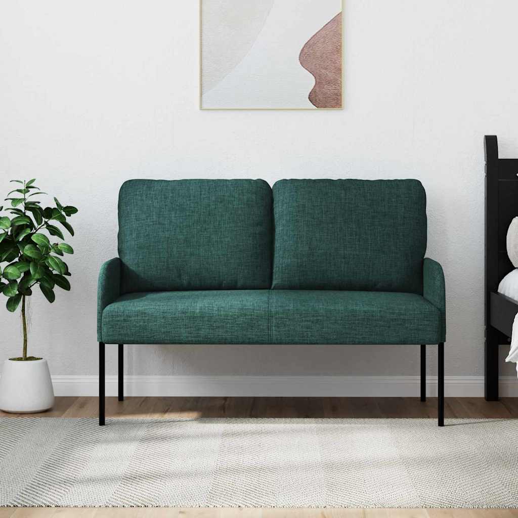 vidaXL Kanapy z poduszką 110cm Ciemna zieleń sklejka