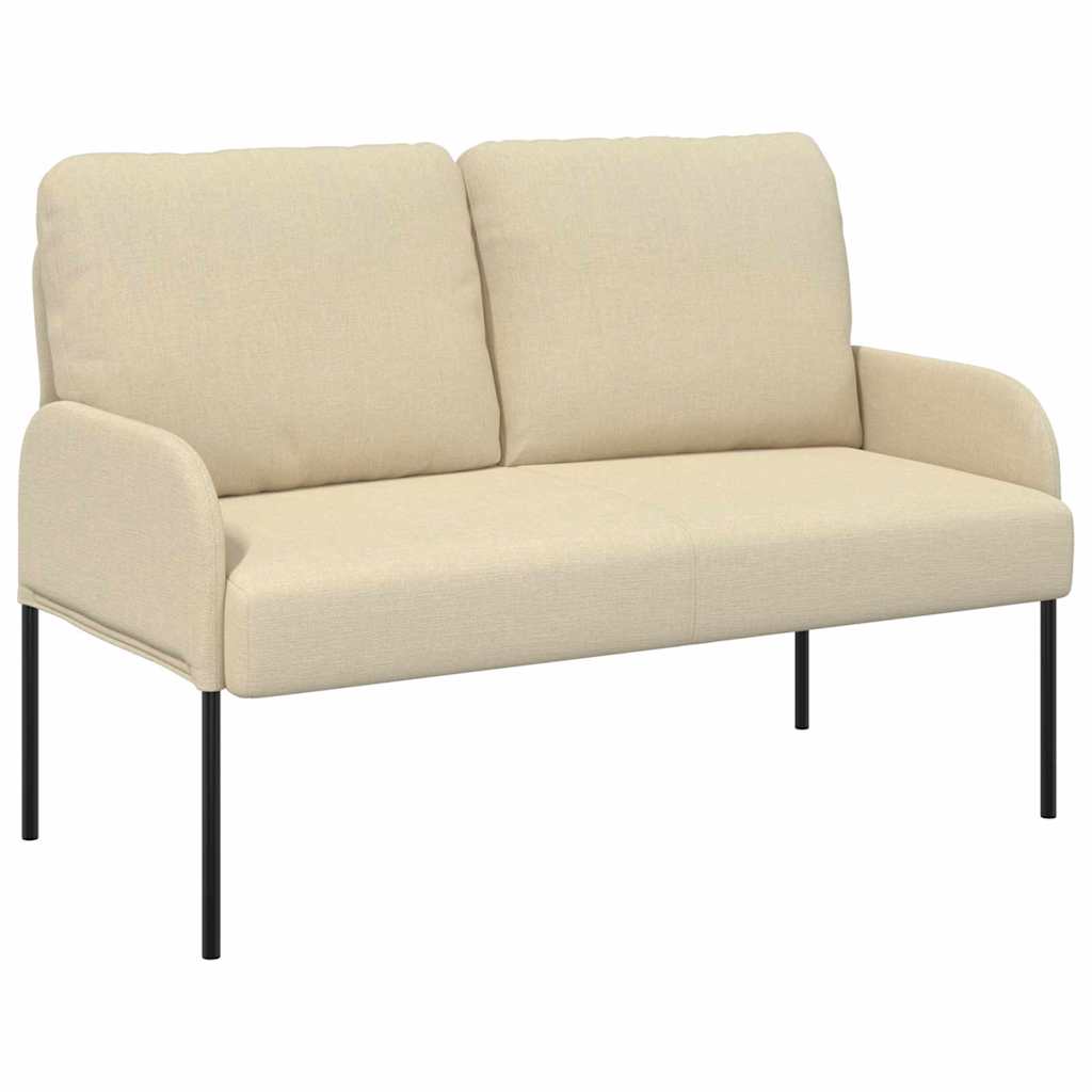vidaXL Kanapy z poduszką 110cm Kremowy sklejka