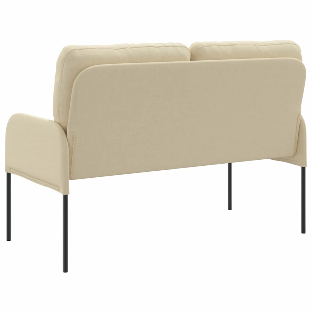 vidaXL Kanapy z poduszką 110cm Kremowy sklejka