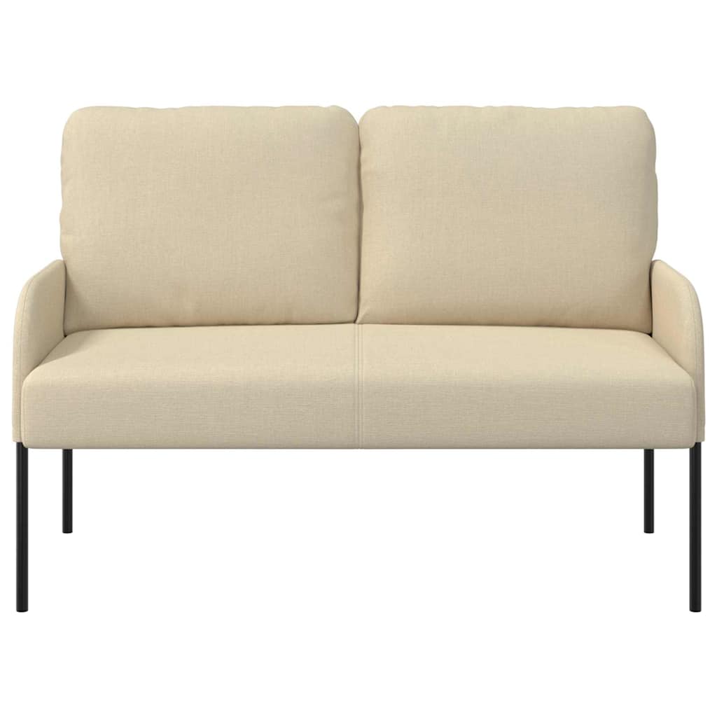 vidaXL Kanapy z poduszką 110cm Kremowy sklejka
