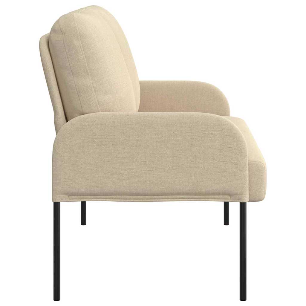 vidaXL Kanapy z poduszką 110cm Kremowy sklejka