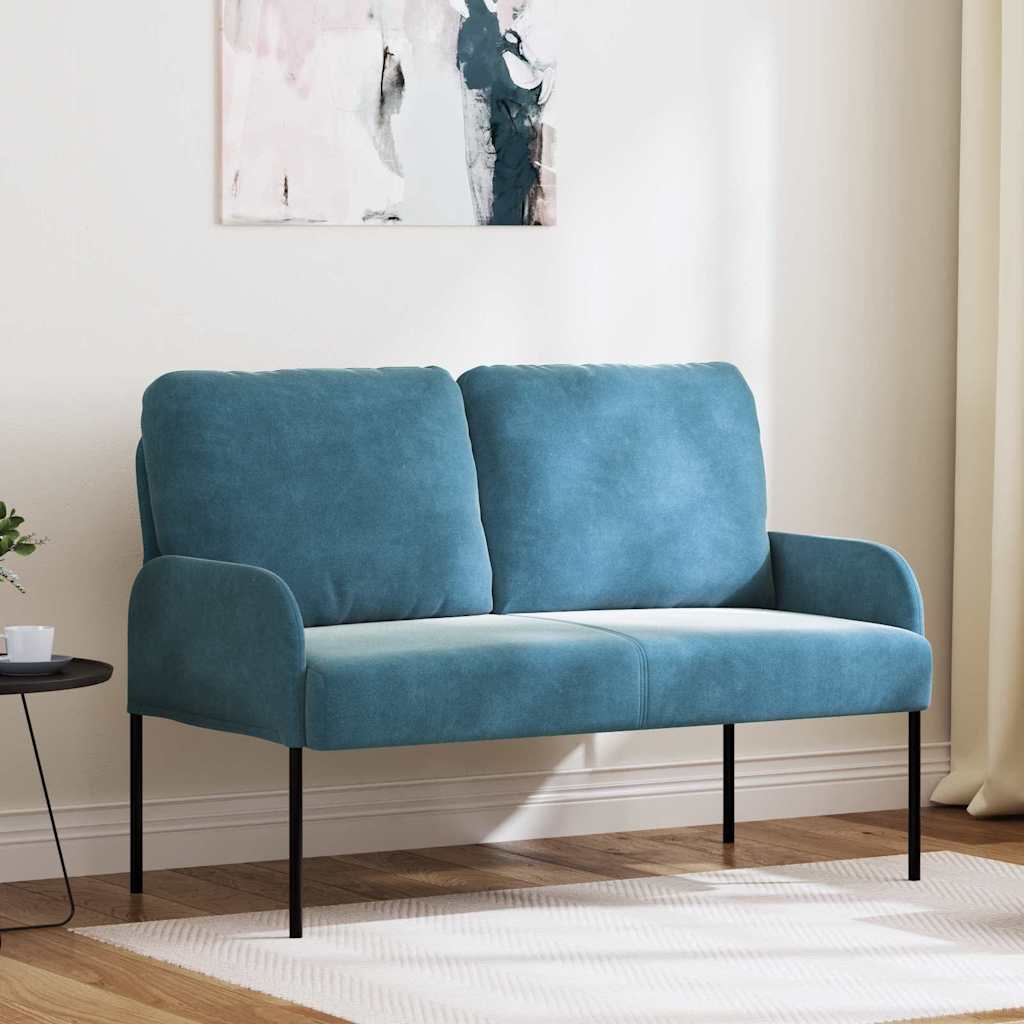 vidaXL Kanapy z poduszką 110cm Niebieski sklejka
