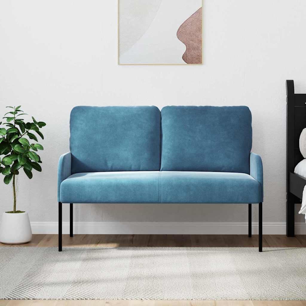 vidaXL Kanapy z poduszką 110cm Niebieski sklejka
