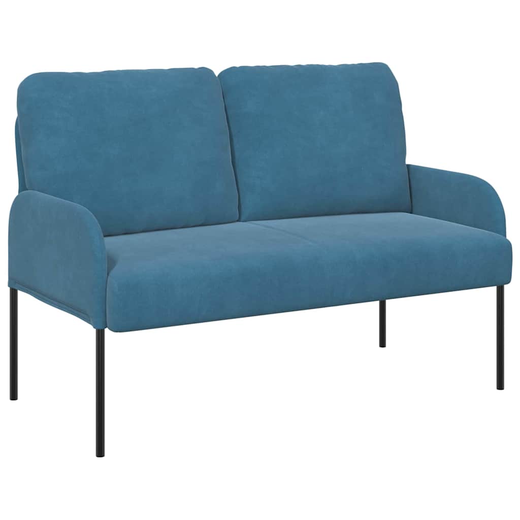 vidaXL Kanapy z poduszką 110cm Niebieski sklejka
