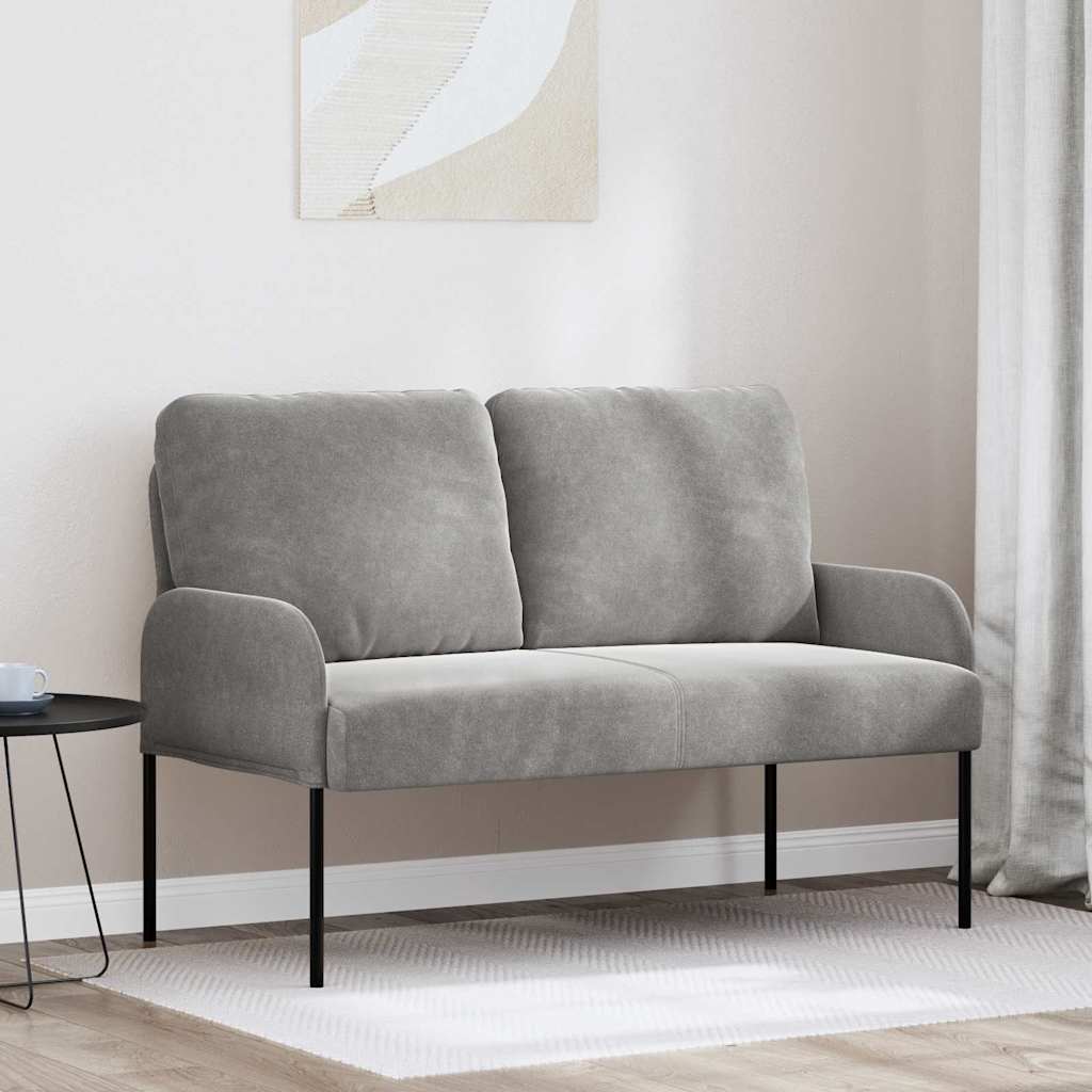vidaXL Kanapy z poduszką 110cm Jasnoszary sklejka
