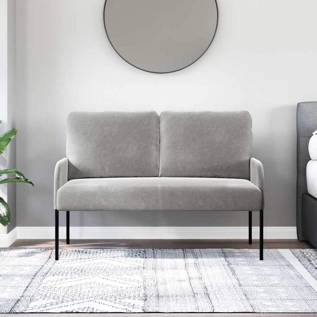 vidaXL Kanapy z poduszką 110cm Jasnoszary sklejka
