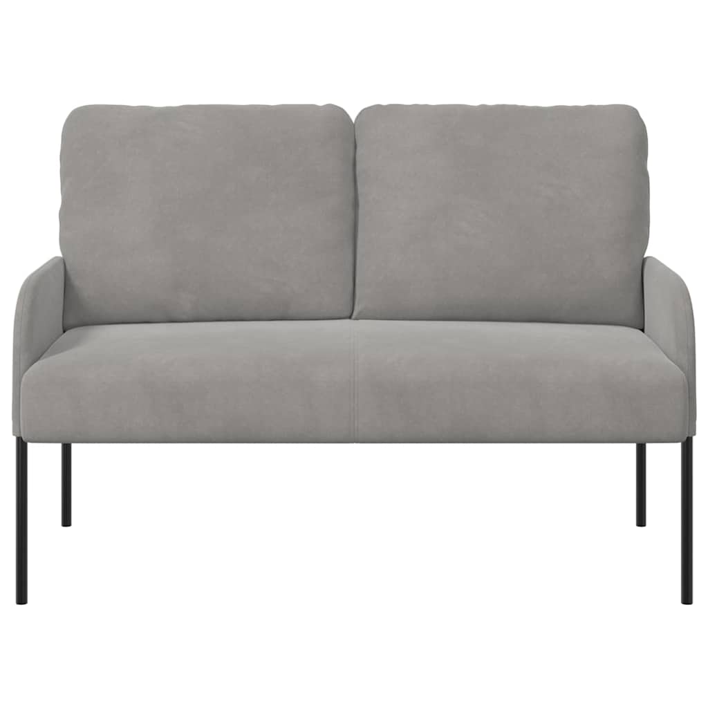 vidaXL Kanapy z poduszką 110cm Jasnoszary sklejka