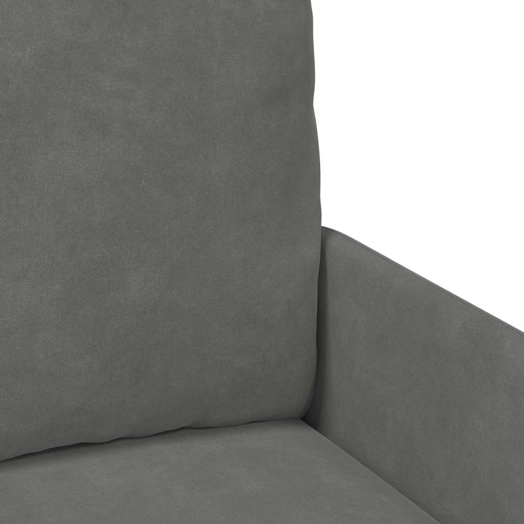 vidaXL Kanapy z poduszką 110cm Ciemnoszary sklejka