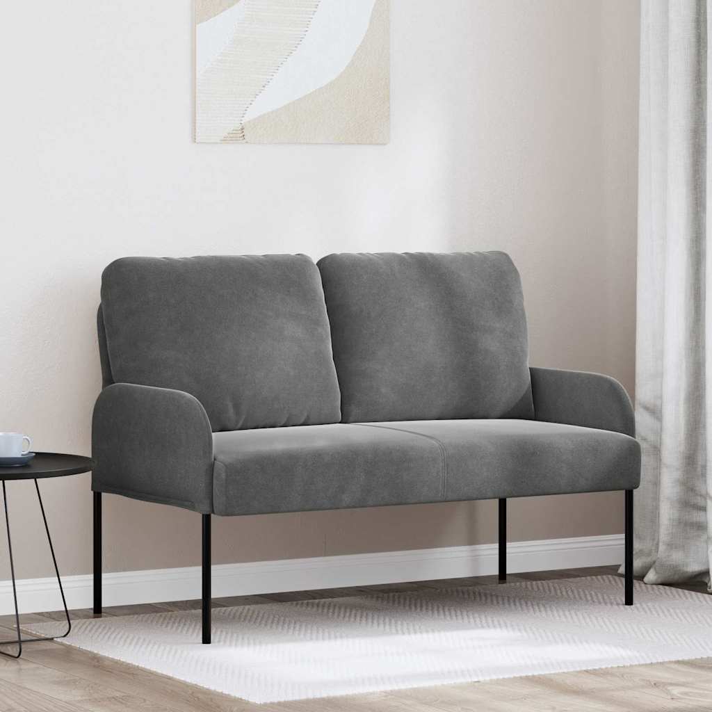 vidaXL Kanapy z poduszką 110cm Ciemnoszary sklejka