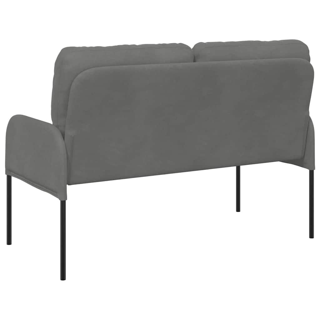 vidaXL Kanapy z poduszką 110cm Ciemnoszary sklejka