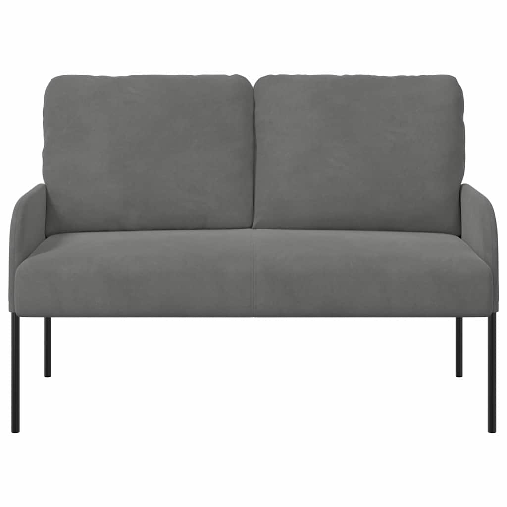 vidaXL Kanapy z poduszką 110cm Ciemnoszary sklejka