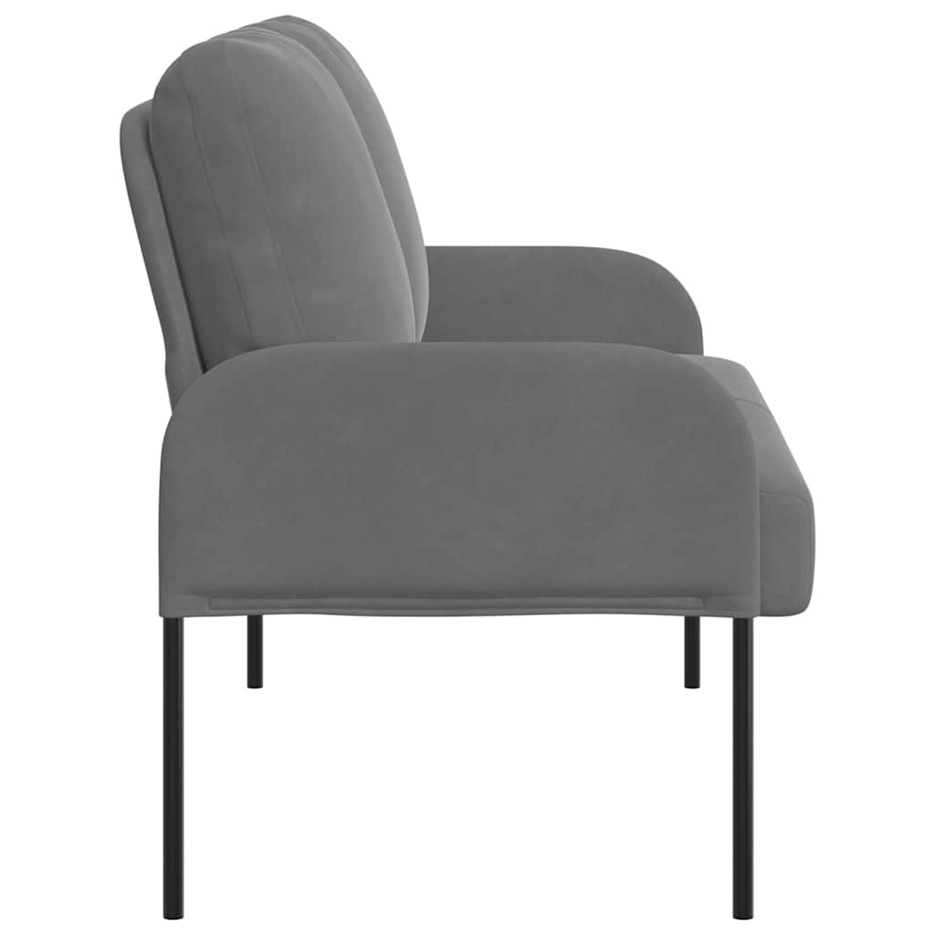 vidaXL Kanapy z poduszką 110cm Ciemnoszary sklejka