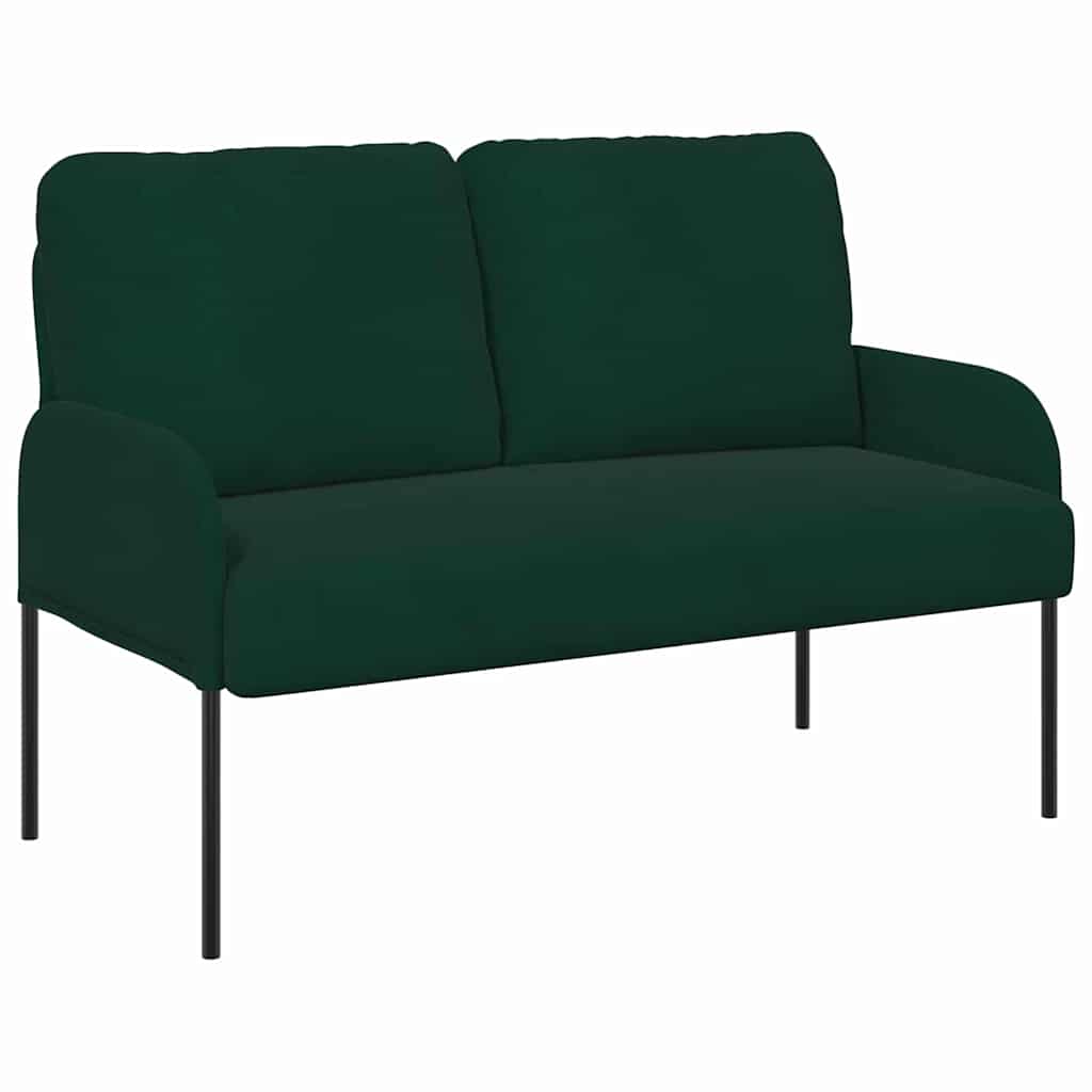 vidaXL Kanapy z poduszką 110cm Ciemna zieleń sklejka