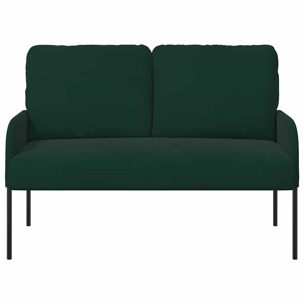 vidaXL Kanapy z poduszką 110cm Ciemna zieleń sklejka