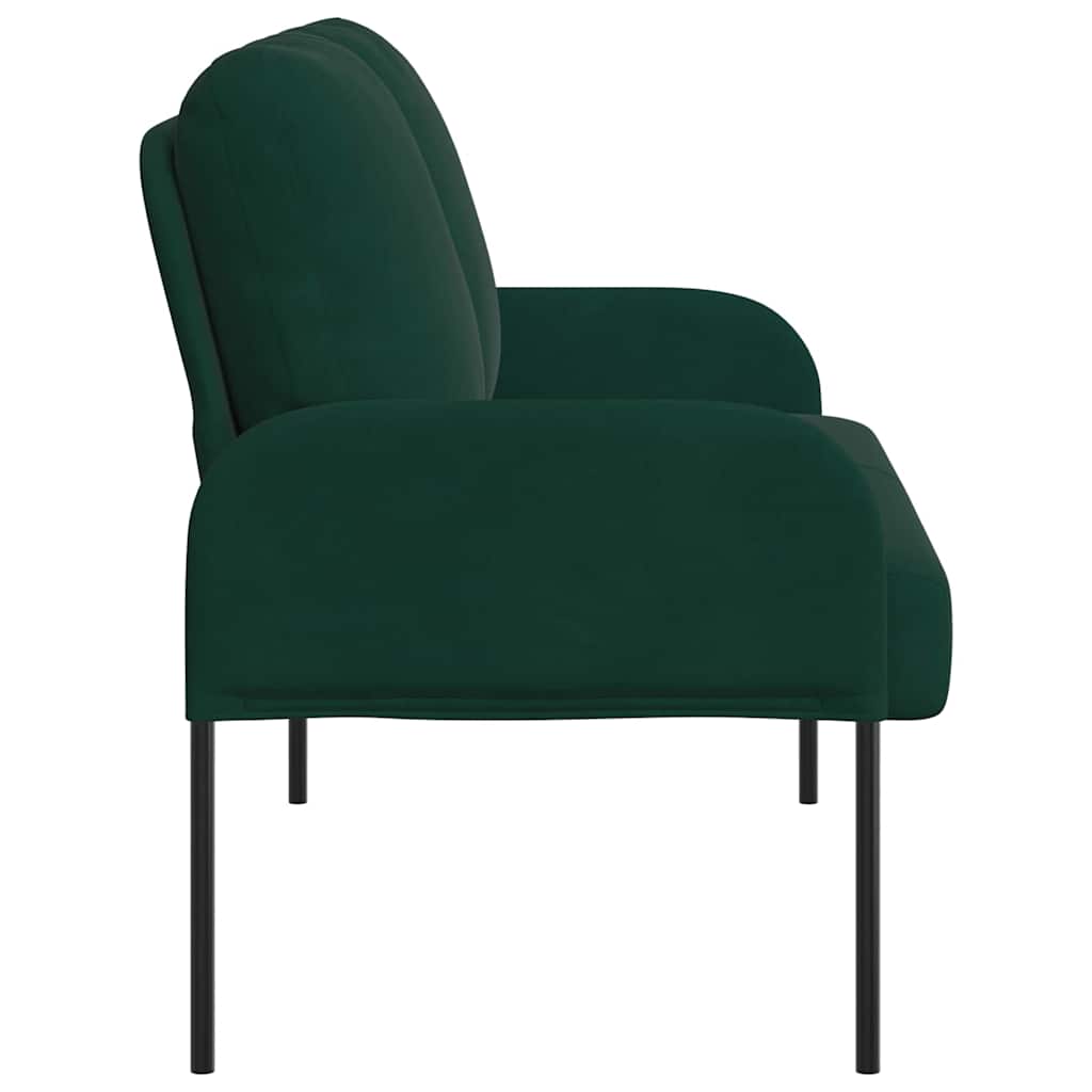 vidaXL Kanapy z poduszką 110cm Ciemna zieleń sklejka