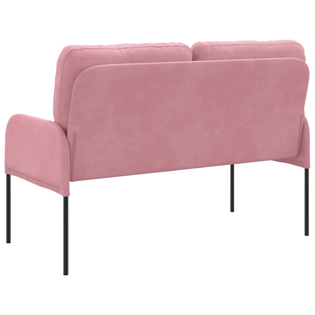 vidaXL Kanapy z poduszką 110cm Różowy sklejka