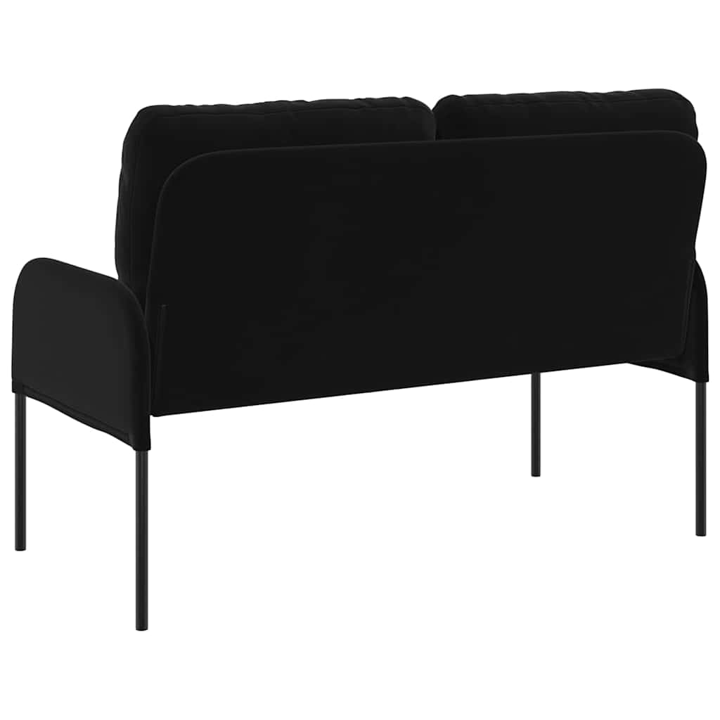 vidaXL Kanapy z poduszką 110cm Czarny sklejka