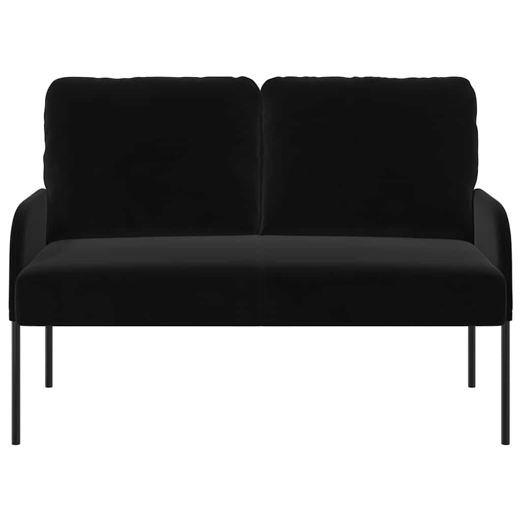 vidaXL Kanapy z poduszką 110cm Czarny sklejka