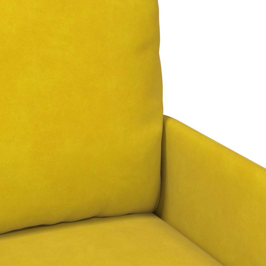 vidaXL Kanapy z poduszką 110cm Żółty sklejka