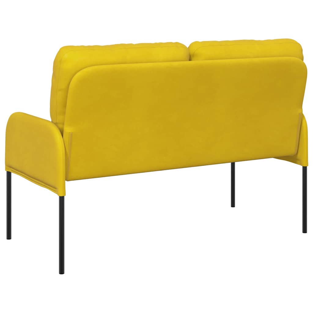 vidaXL Kanapy z poduszką 110cm Żółty sklejka