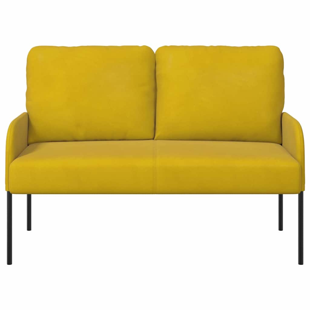 vidaXL Kanapy z poduszką 110cm Żółty sklejka