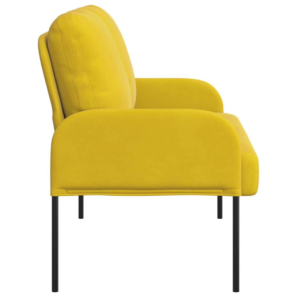 vidaXL Kanapy z poduszką 110cm Żółty sklejka