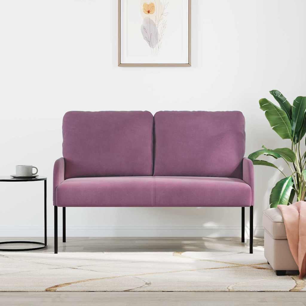 vidaXL Kanapy z poduszką 110cm Fioletowy sklejka