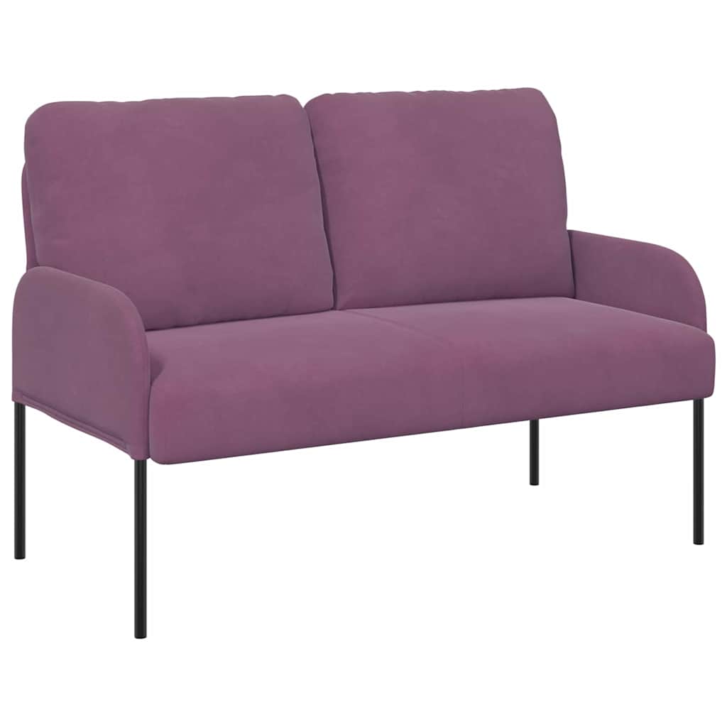 vidaXL Kanapy z poduszką 110cm Fioletowy sklejka