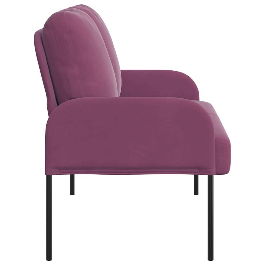 vidaXL Kanapy z poduszką 110cm Fioletowy sklejka