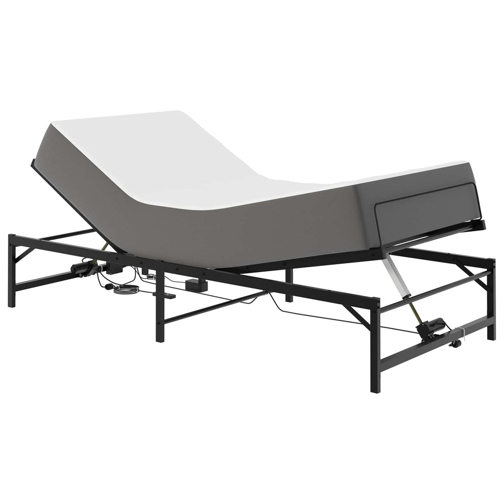 vidaXL Elektro Regulowany Stelaż Łóżka Czarny 75 x 190 cm Stal
