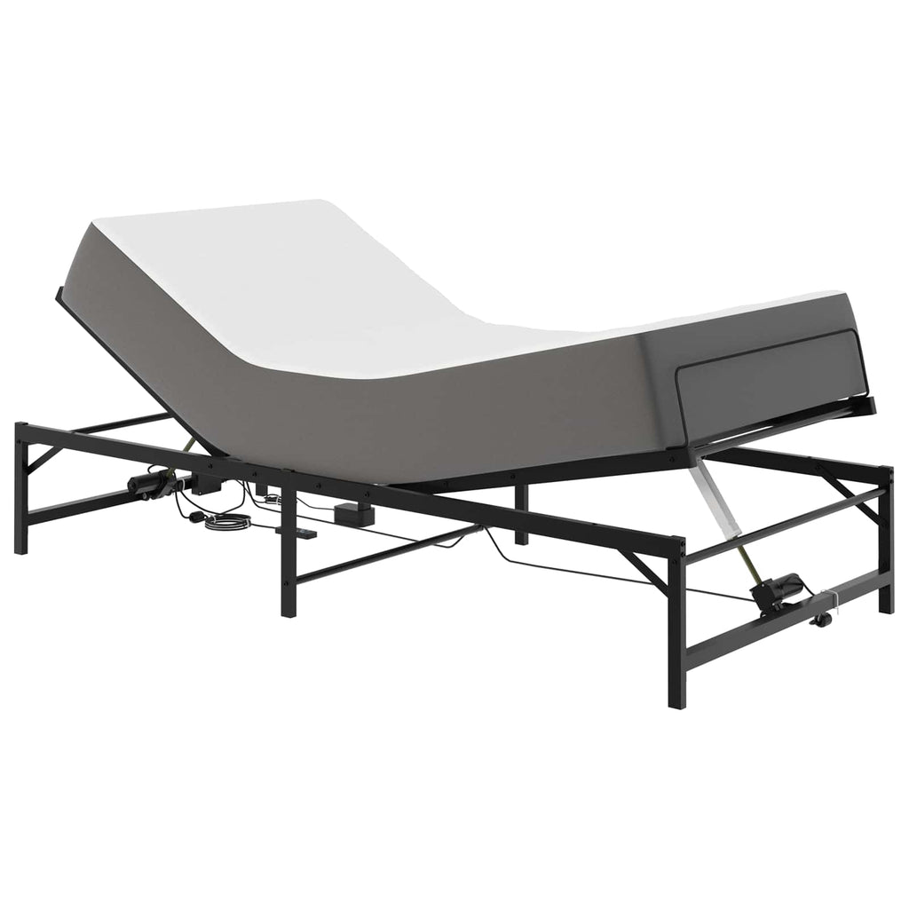 vidaXL Elektro Regulowany Stelaż Łóżka Czarny 90 x 200 cm Stal