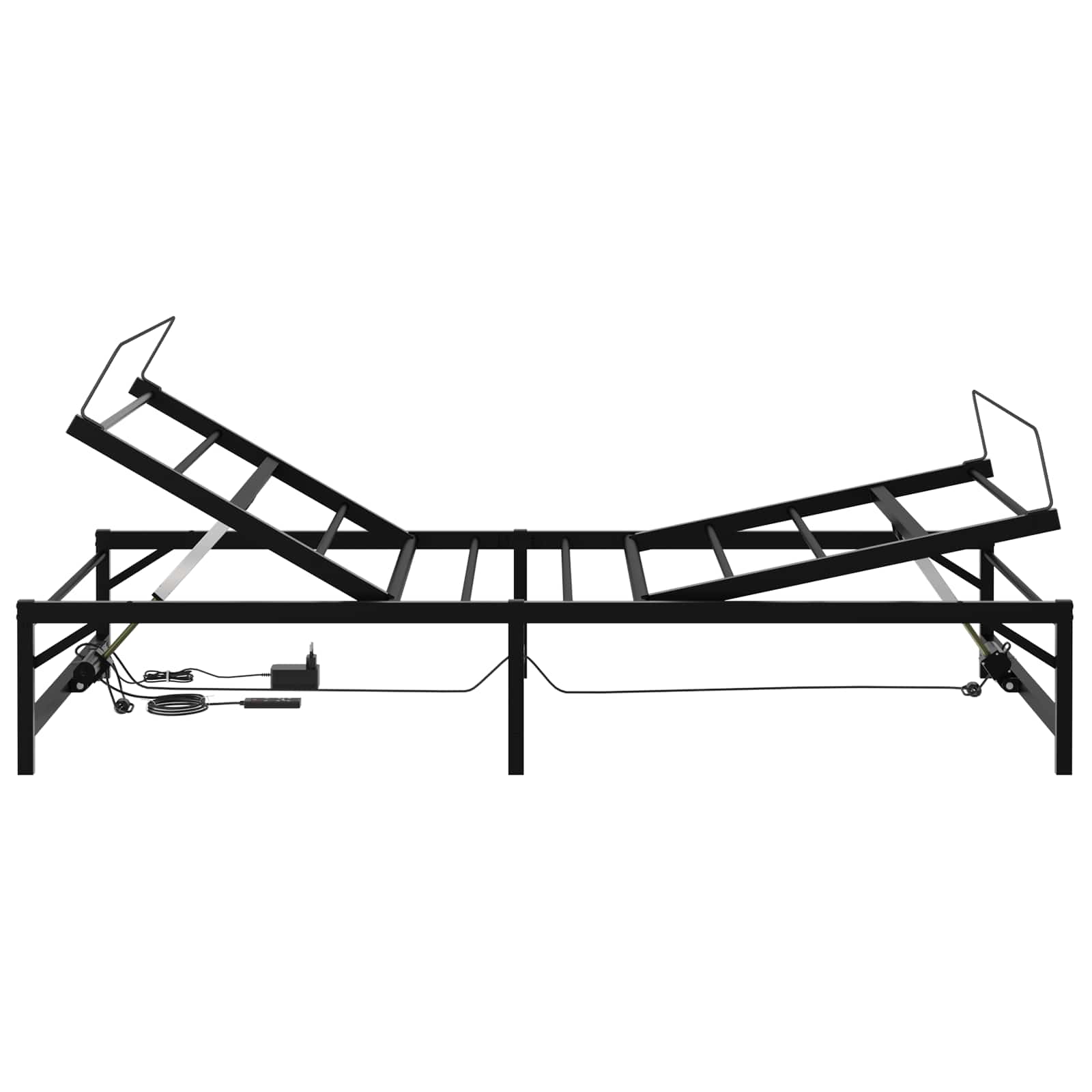 vidaXL Elektro Regulowany Stelaż Łóżka Czarny 100 x 200 cm Stal