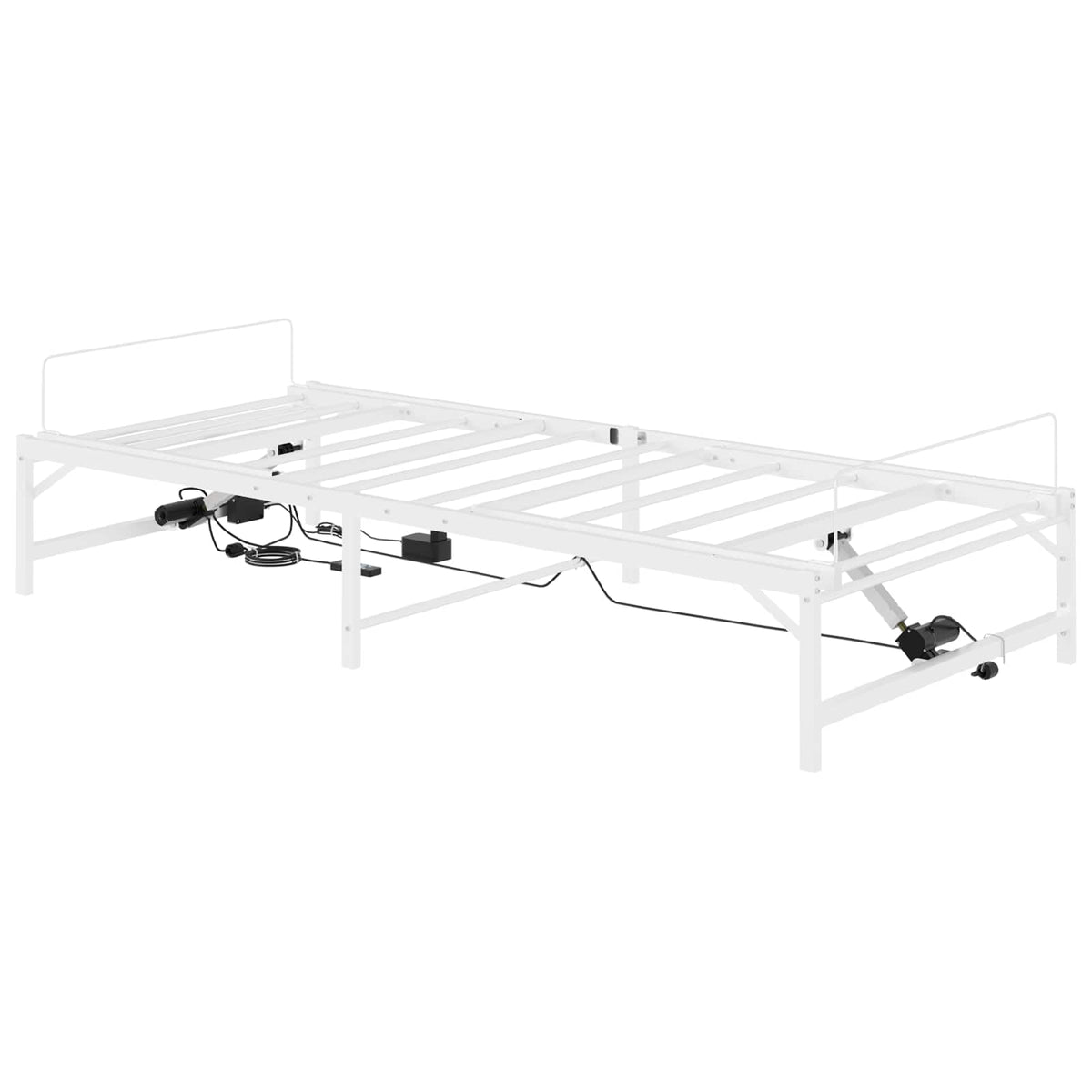 vidaXL Elektro Regulowany Stelaż Łóżka Biały 75 x 190 cm Stal