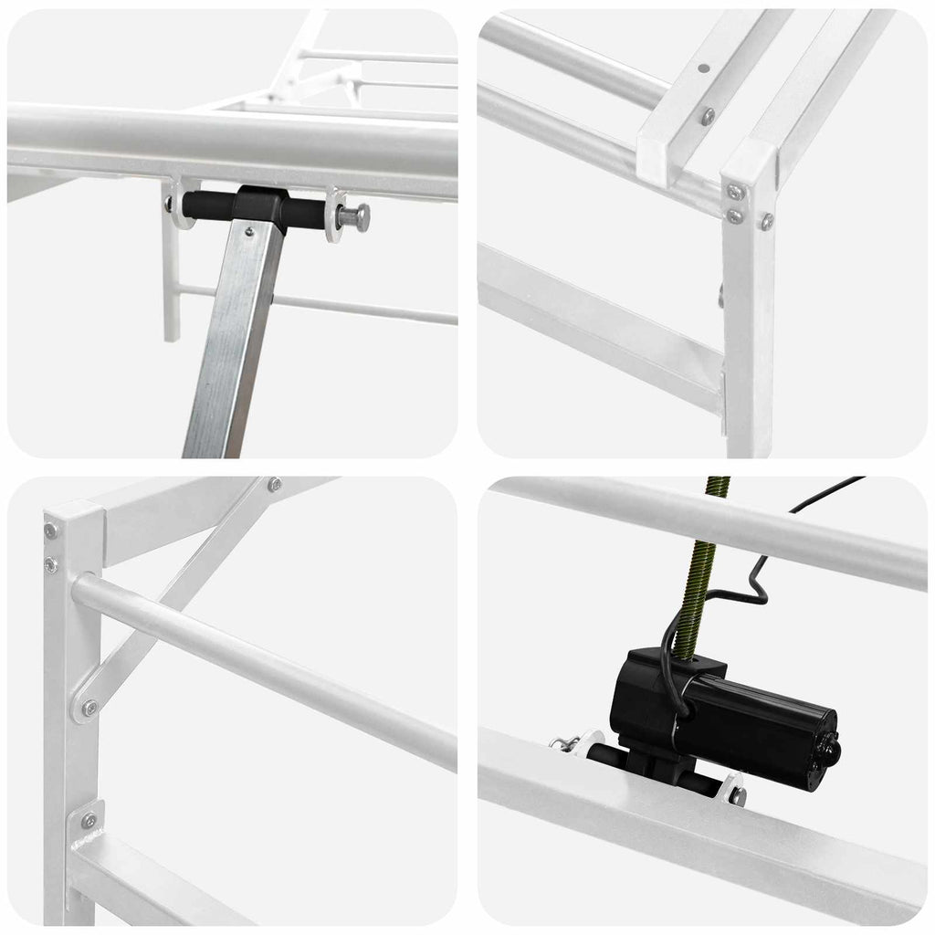 vidaXL Elektro Regulowany Stelaż Łóżka Biały 90 x 190 cm Stal