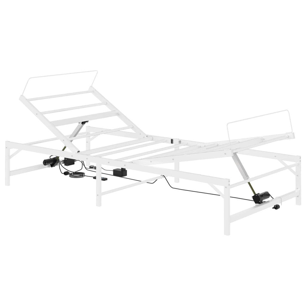 vidaXL Elektro Regulowany Stelaż Łóżka Biały 90 x 200 cm Stal