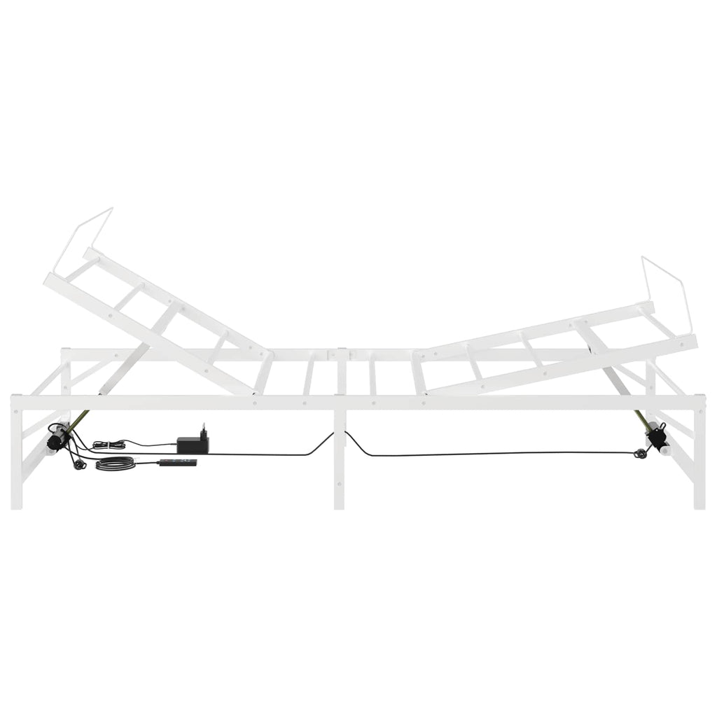 vidaXL Elektro Regulowany Stelaż Łóżka Biały 100 x 190 cm Stal