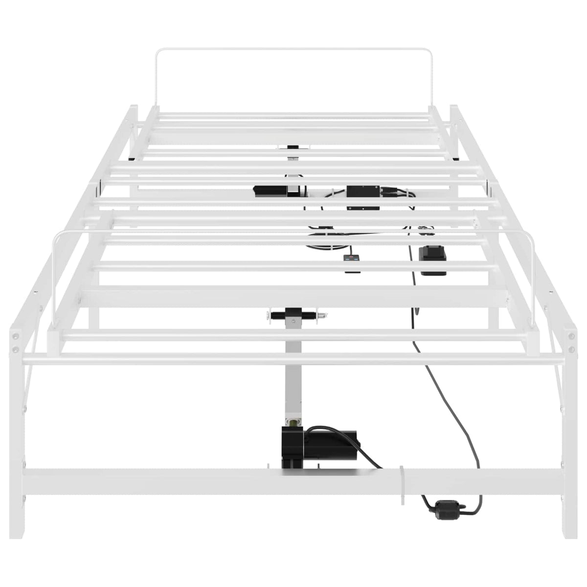 vidaXL Elektro Regulowany Stelaż Łóżka Biały 100 x 200 cm Stal