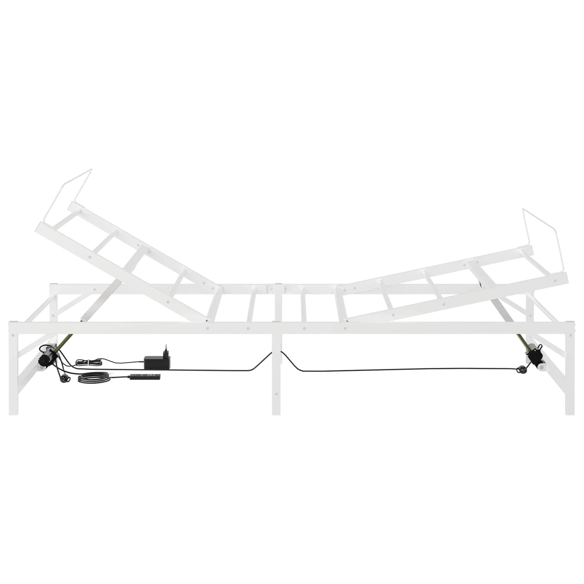 vidaXL Elektro Regulowany Stelaż Łóżka Biały 100 x 200 cm Stal