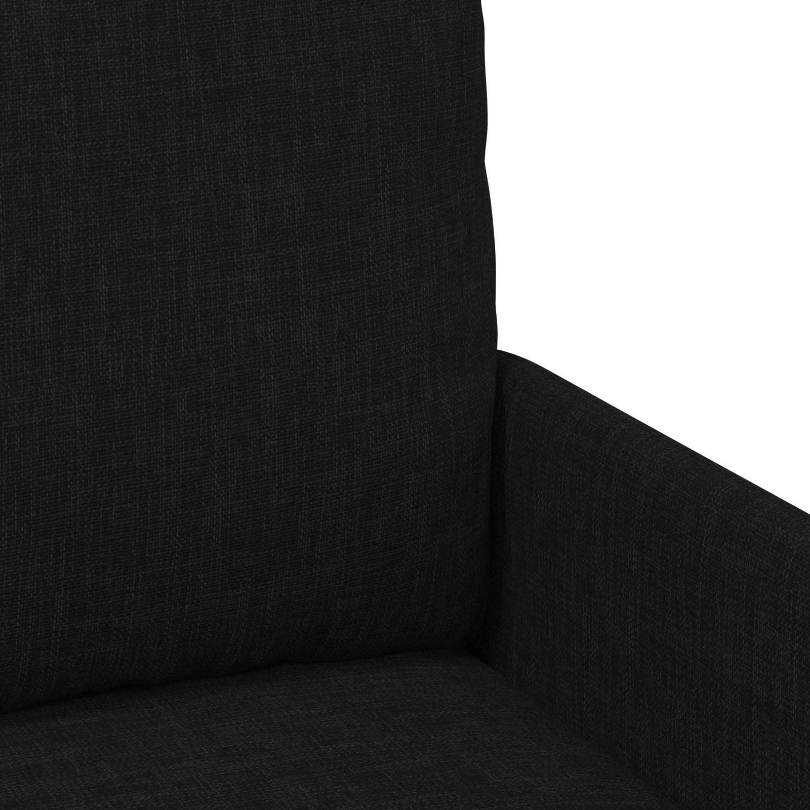 vidaXL Zestawy sof z poduszką 3 pcs Czarny 115 x 56 x 80 cm sklejka