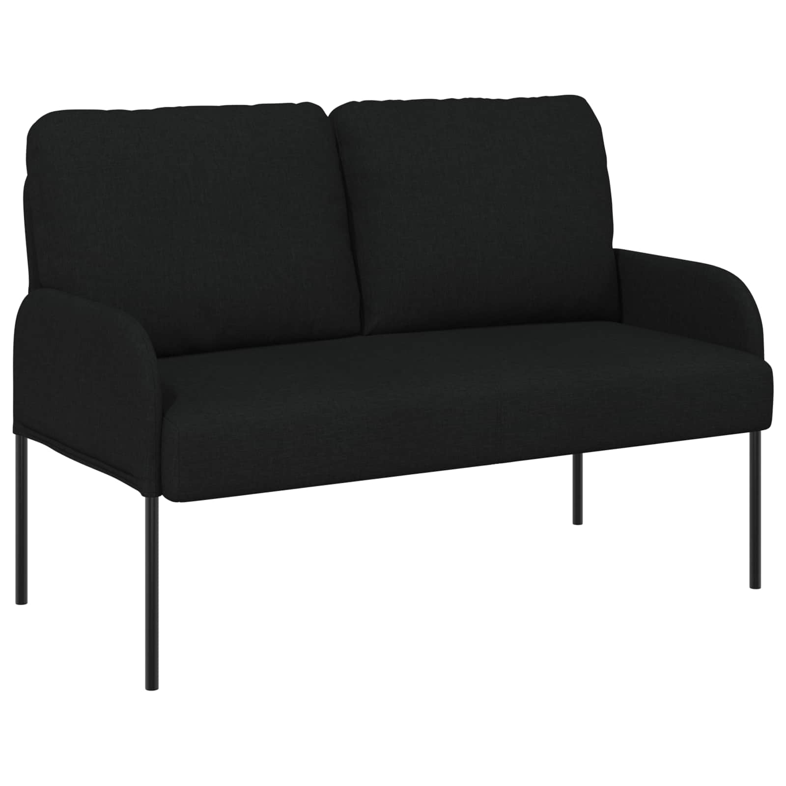 vidaXL Zestawy sof z poduszką 3 pcs Czarny 115 x 56 x 80 cm sklejka