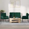 vidaXL Zestawy sof 3 pcs Ciemna zieleń 115 x 56 x 80 cm sklejka