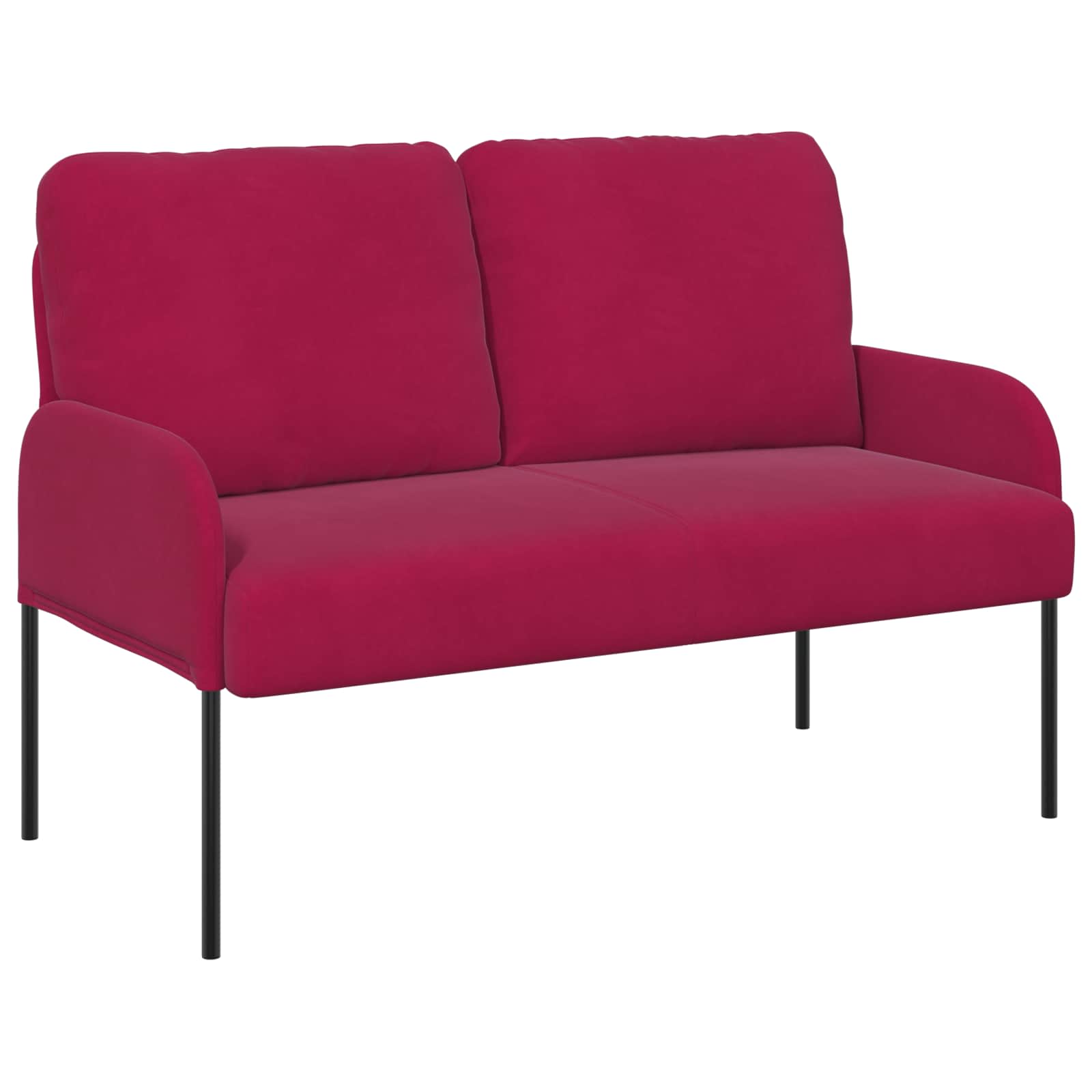 vidaXL Zestawy sof 3 pcs Czerwone wino 115 x 56 x 80 cm sklejka