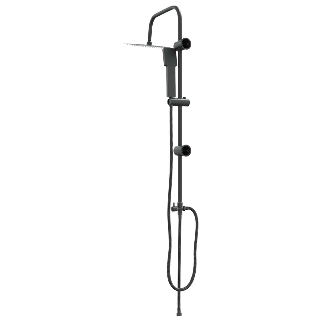 vidaXL System Prysznicowy Czarny 47 x 20 x 95 cm Stal nierdzewna